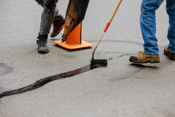 Parking Lot Crack Sealing in Mandeville